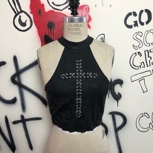 UNIF Pleather Crop Top